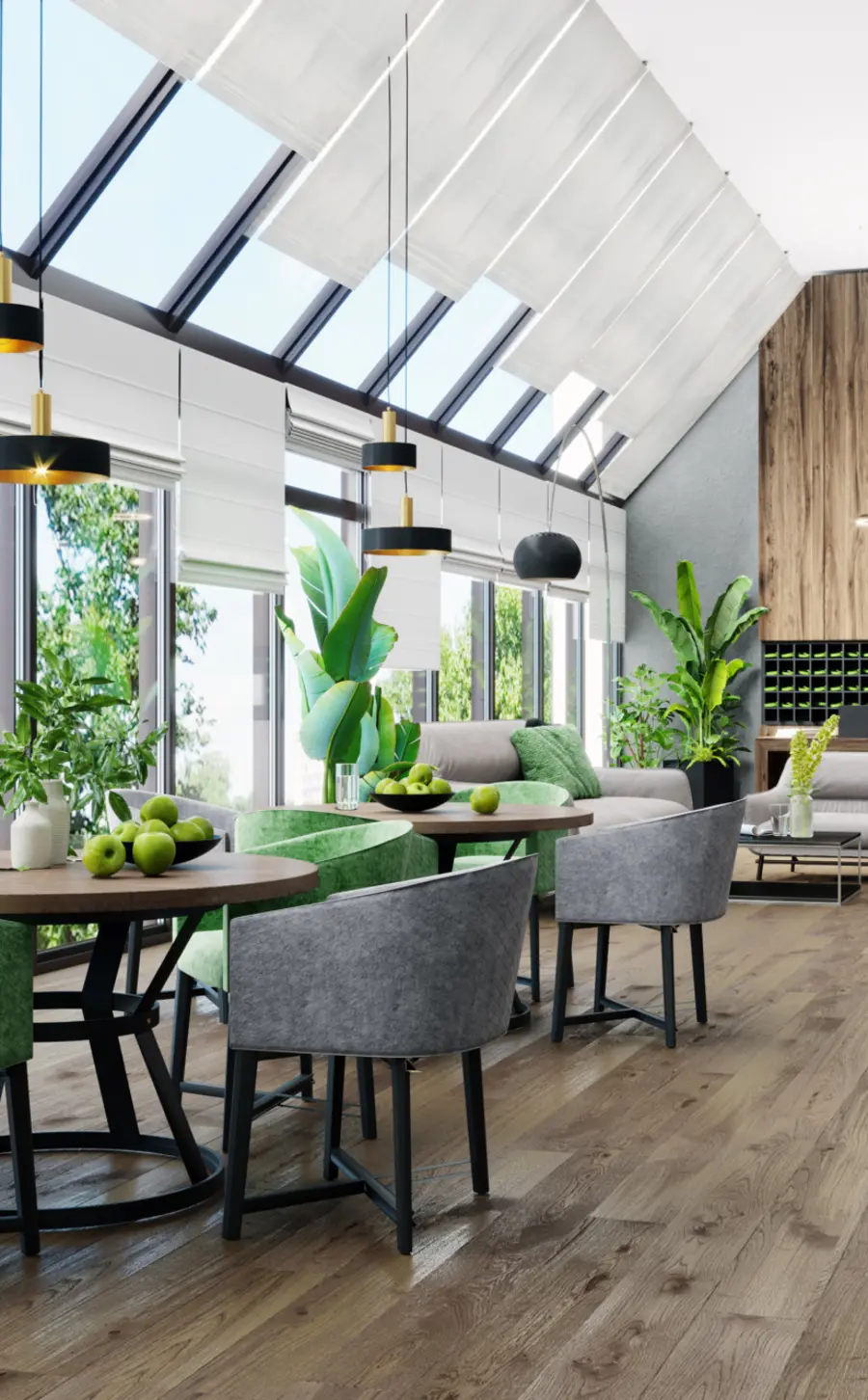 Modern commercial interior with clean, climate-controlled air and natural light