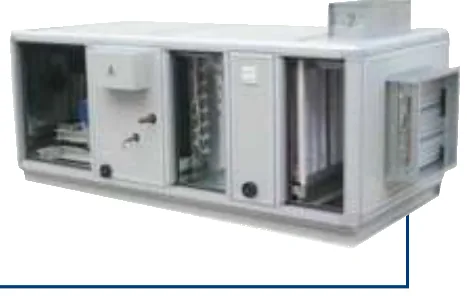 Air handling unit with rigid frame and corrosion-free profiles