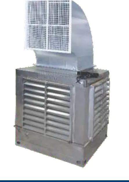 Industrial air washer and evaporative cooling unit, models SAS-18 and SAS-30